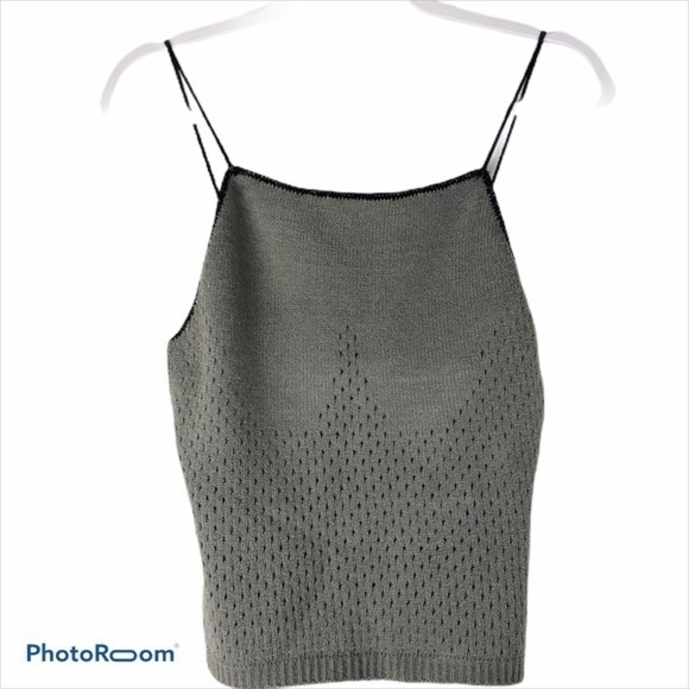BETTE PAIGE Knitted Cropped Tank Top. EUC.